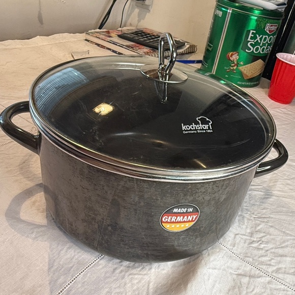 Kochstar by Merten & Storck German Glass Black Cooking Pot with Lid 5 Liters - Picture 7 of 14